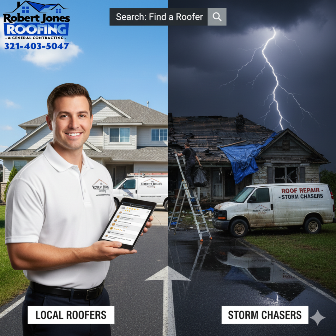 Local vs. Storm Chasers: How to Find a Reputable Roofer for Your Home by Robert Jones Roofing